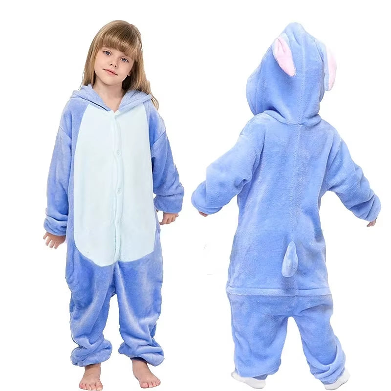 Kigurumi Children'S Pajamas for Boys Girls Unicorn Pajamas Flannel Kids Panda Pijamas Suit Animal Sleepwear Winter Cat Onesies