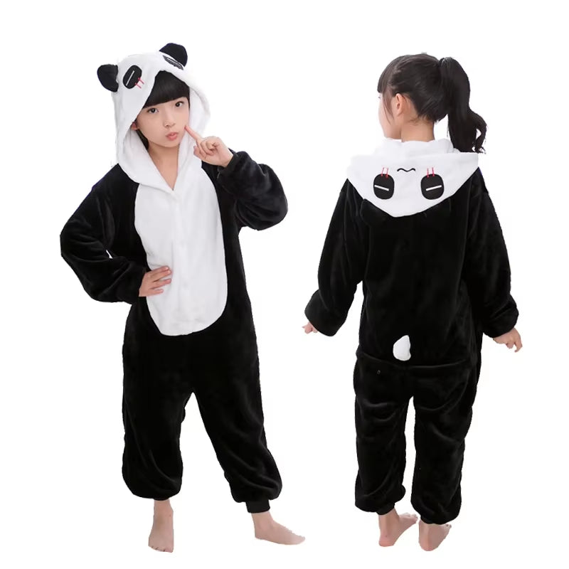 Kigurumi Children'S Pajamas for Boys Girls Unicorn Pajamas Flannel Kids Panda Pijamas Suit Animal Sleepwear Winter Cat Onesies