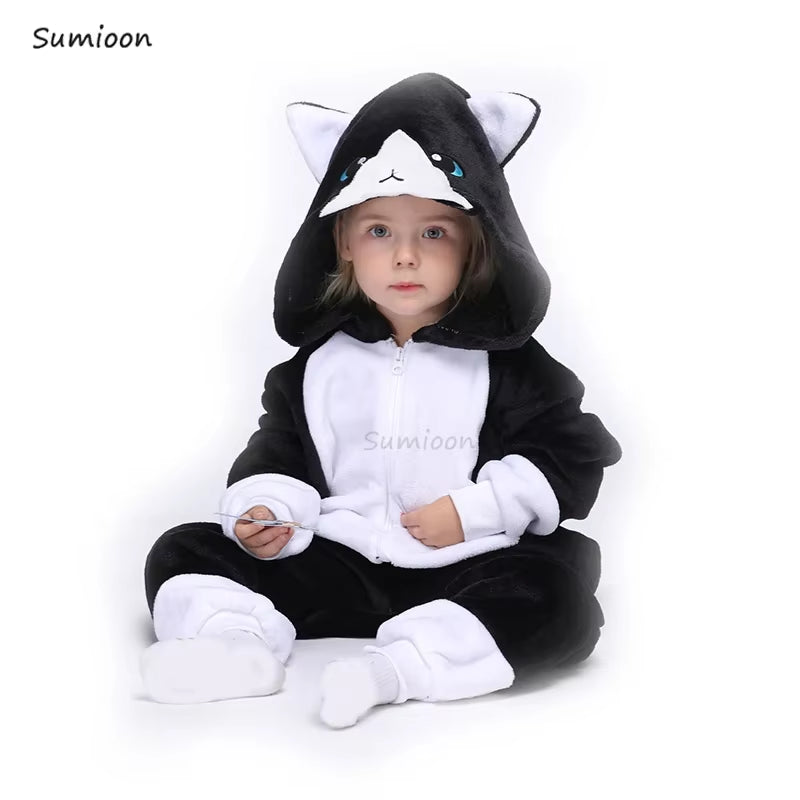 Kigurumi Children'S Pajamas for Boys Girls Unicorn Pajamas Flannel Kids Panda Pijamas Suit Animal Sleepwear Winter Cat Onesies